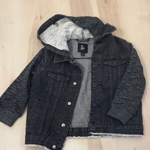 Art Class Black/Gray Hybrid Jean jacket  with Hood
